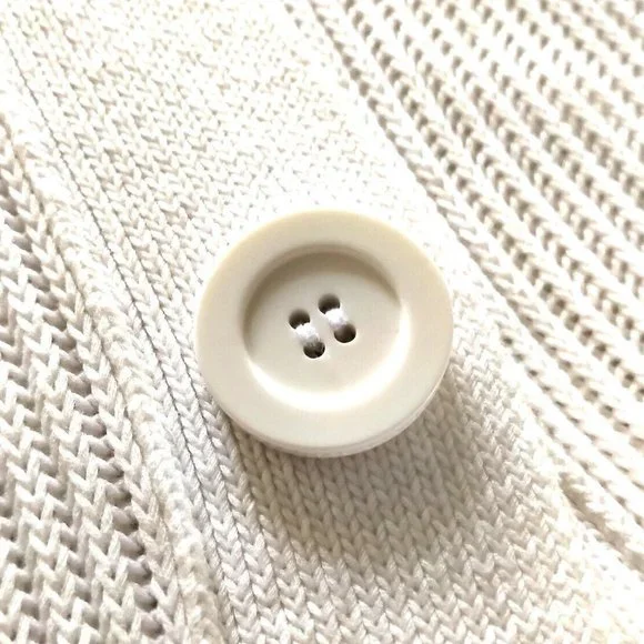 Escada Ivory Babydoll Butterfly Sleeve Cardigan Sweater 36 XS S - Picture 7 of 9